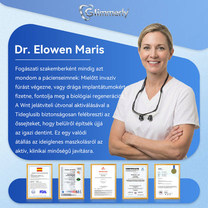 𝐆𝐥𝐢𝐦𝐦𝐞𝐫𝐥𝐲® Tideglusib orális csíkok – őssejtek aktiválása 🧬, dentin regeneráció 💎, zománcerősítés ⚡, fogfehérítés ✨, érzékenység csökkentése 💧, mikro-tűs szérum fogakhoz és ínyhez 💖, gyengéd mindennapi használatra 🦷