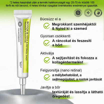 ✨ Vosxu™ Botox & Vita-A Retinol Shot ráncfelvarró szérum ✨ – 💉 Mikro-tűk | 💪 Botox-szerű peptidek | 🌿 Retinol | ⚡ Látható eredmények már 3 nap alatt