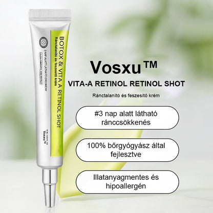 ✨ Vosxu™ Botox & Vita-A Retinol Shot ráncfelvarró szérum ✨ – 💉 Mikro-tűk | 💪 Botox-szerű peptidek | 🌿 Retinol | ⚡ Látható eredmények már 3 nap alatt