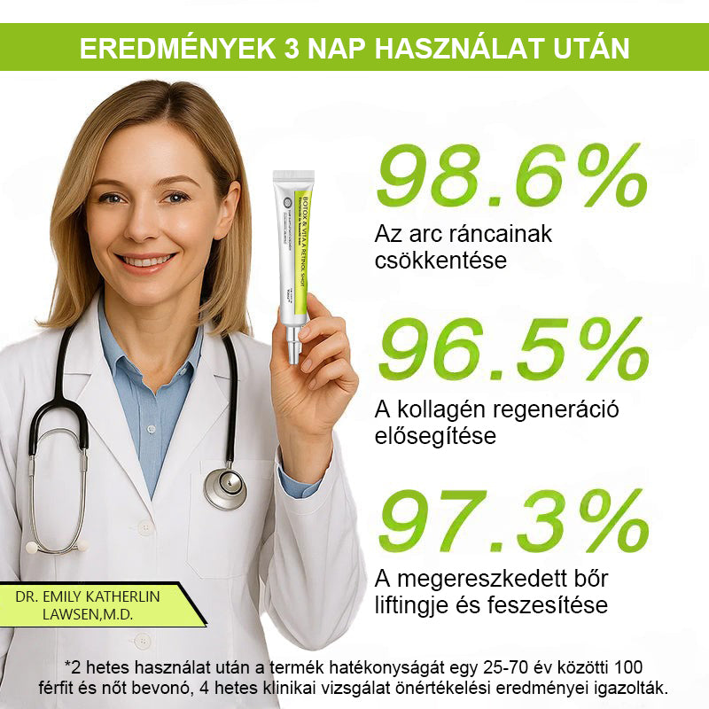 ✨ Vosxu™ Botox & Vita-A Retinol Shot ráncfelvarró szérum ✨ – 💉 Mikro-tűk | 💪 Botox-szerű peptidek | 🌿 Retinol | ⚡ Látható eredmények már 3 nap alatt