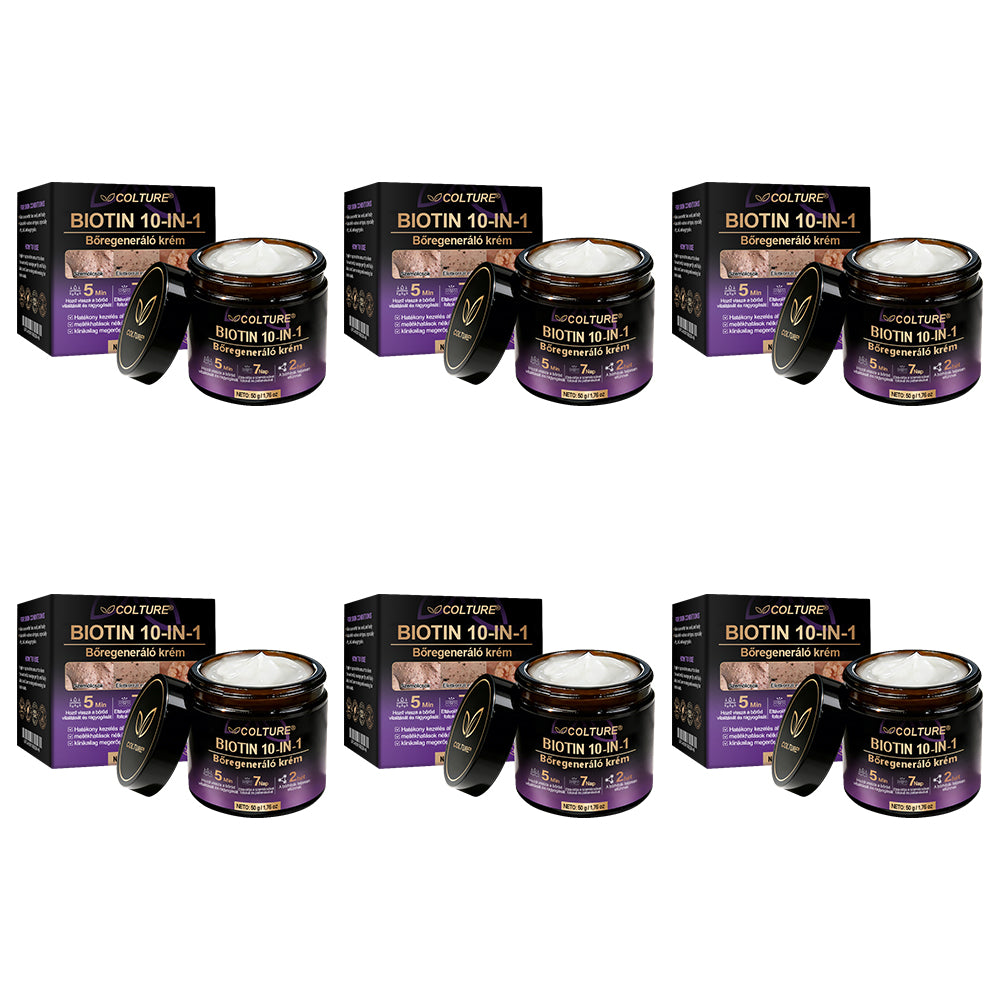 COLTURE® Biotin 10 az 1-ben bőrmegújító krém ✨ öregedés, pikkelysömör, akné, hegek, pigmentfoltok, szárazság, gyulladás és intim kellemetlenségek ellen 🌿 természetes bioaktív összetevőkkel 💧 a sima, feszes és fiatalos bőrért