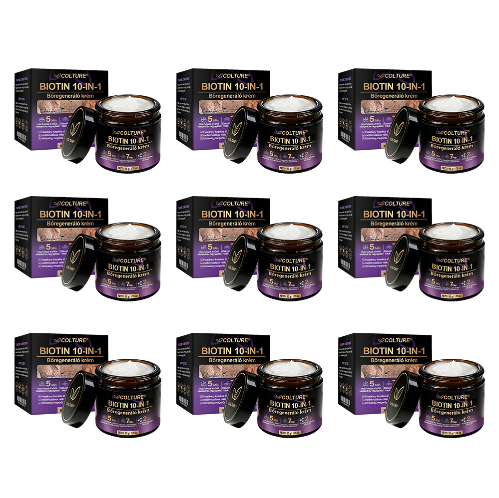 COLTURE® Biotin 10 az 1-ben bőrmegújító krém ✨ öregedés, pikkelysömör, akné, hegek, pigmentfoltok, szárazság, gyulladás és intim kellemetlenségek ellen 🌿 természetes bioaktív összetevőkkel 💧 a sima, feszes és fiatalos bőrért
