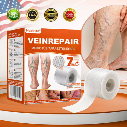 🦵 Healrize® VeinRepair Mikrotűs Tapsztekercs – 🔥 Célzott Ápolás Visszerekre, Duzzadt és Nehéz Lábakra⭐