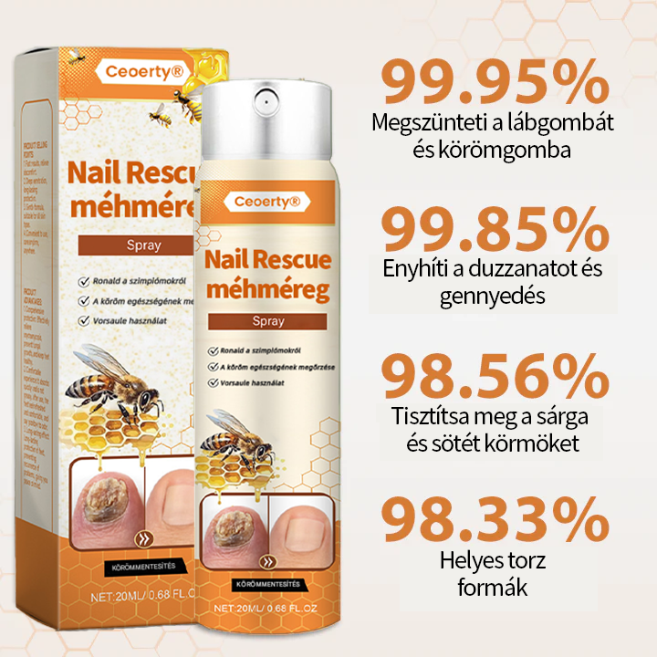 💥 2026 Korlátozott 70% KEDVEZMÉNY ️⏳ Ceoerty® NailRescue Kolirin méhméreg körömgomba spray 💥 Minden körömproblémát orvosolhatsz 2 héten belül🌿🌿