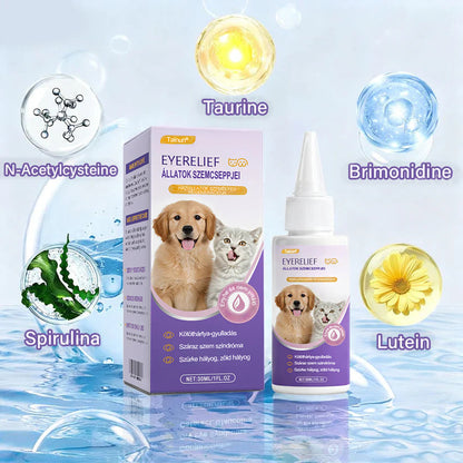 👩‍⚕️ Tainun® EyeRelief oční kapky pro mazlíčky ✅ Schváleno v CE | Rychlá úleva při zánětu spojivek, suchých očích, šedém zákalu a keratitidě 🐶🐱