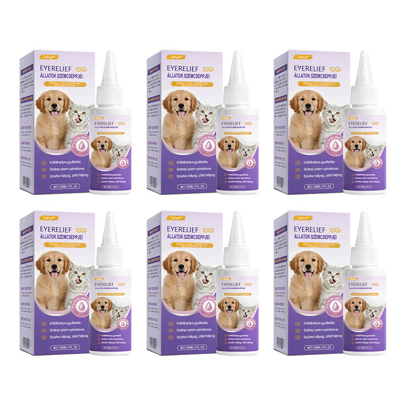 👩‍⚕️ Tainun® EyeRelief oční kapky pro mazlíčky ✅ Schváleno v CE | Rychlá úleva při zánětu spojivek, suchých očích, šedém zákalu a keratitidě 🐶🐱