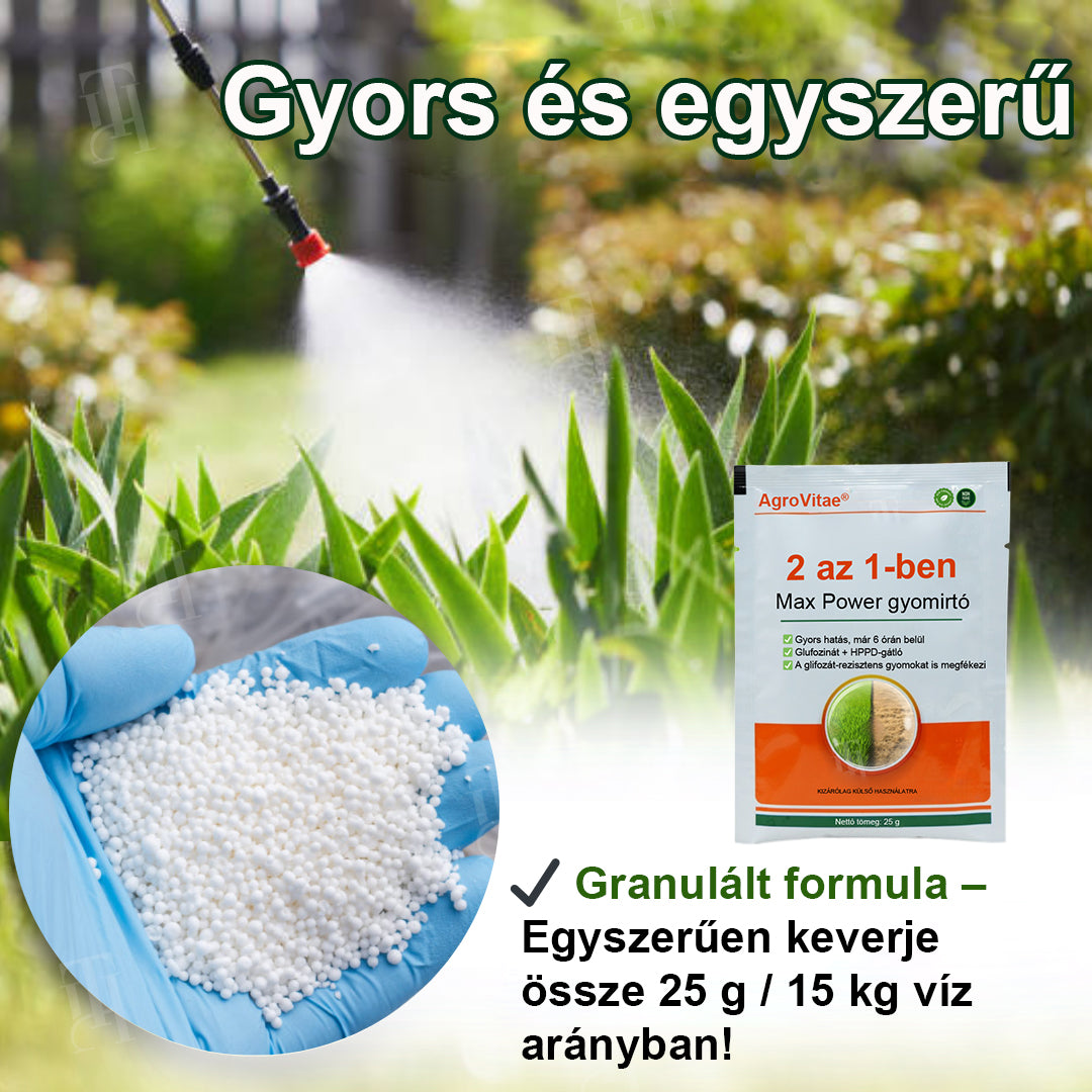 AEXZR® 2 az 1-ben maximális erejű gyomirtó – Gyors gyomirtás akár 6 órán belül ⚡ | Kettős hatás glifozát nélkül 🌿