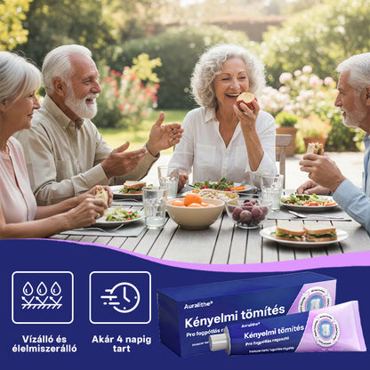 Auralithe® Comfort Seal Pro Fogsor Ragasztó🦷 Auralithe® Comfort Seal Pro | 96 órás prémium fogsorragasztó ✅ Stabil rögzítés ✨ Kényelmes illeszkedés 🚫 Csúszás nélkül