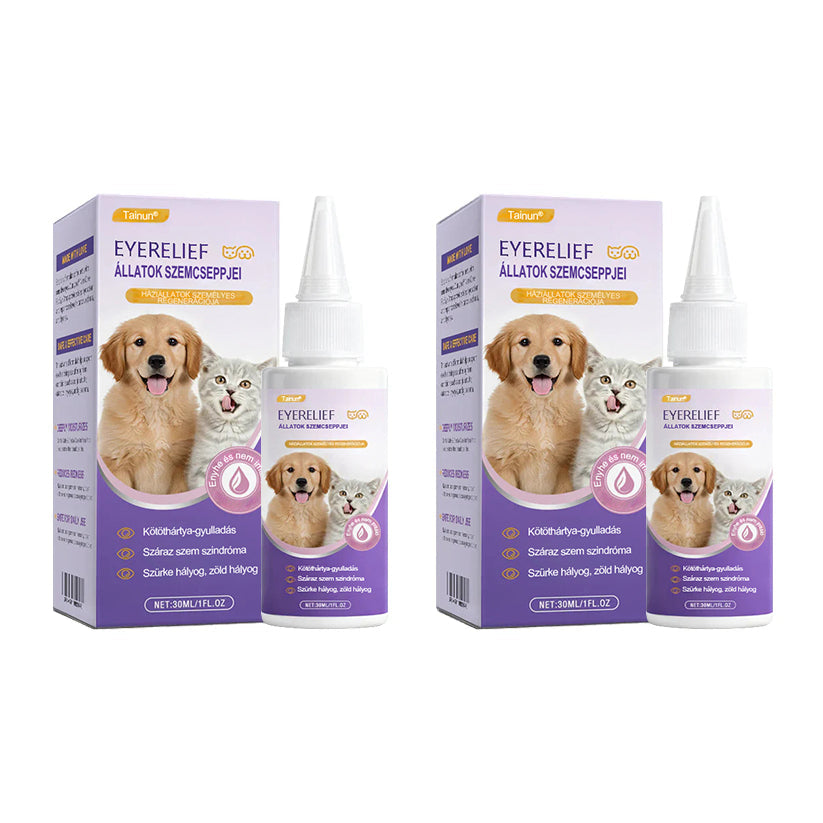 👩‍⚕️ Tainun® EyeRelief oční kapky pro mazlíčky ✅ Schváleno v CE | Rychlá úleva při zánětu spojivek, suchých očích, šedém zákalu a keratitidě 🐶🐱