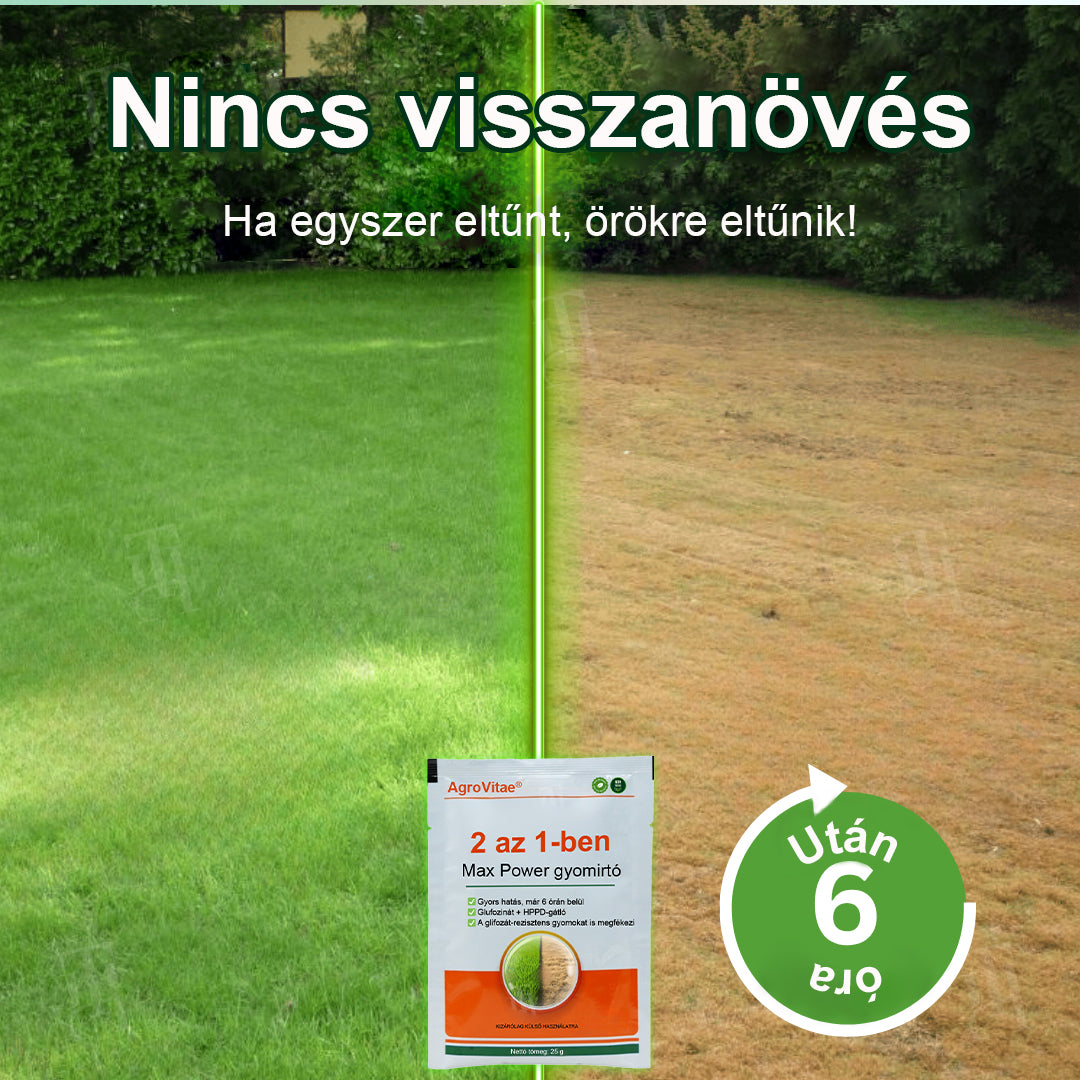 AEXZR® 2 az 1-ben maximális erejű gyomirtó – Gyors gyomirtás akár 6 órán belül ⚡ | Kettős hatás glifozát nélkül 🌿