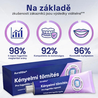 Auralithe® Comfort Seal Pro Fogsor Ragasztó🦷 Auralithe® Comfort Seal Pro | 96 órás prémium fogsorragasztó ✅ Stabil rögzítés ✨ Kényelmes illeszkedés 🚫 Csúszás nélkül