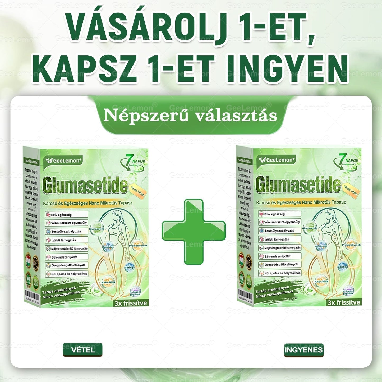 𝐆𝐞𝑒𝐿𝑒𝐦𝐨𝐧® Glumasetide 8 az 1-ben Karcsú és Egészséges Nano Mikrotűs Tapasz (👩🏻‍⚕️ KÜLÖNLEGES KIÁRUSÍTÁS – UTOLSÓ NAP | 80 % KEDVEZMÉNY 🔥)