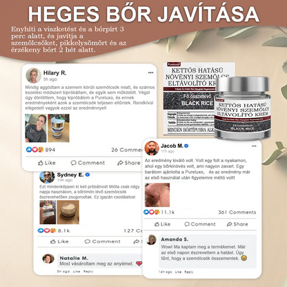 🌿 Pureluxo® Fekete Rizses Bőrregeneráló Esszenciakrém ✨ Szemölcsök, Bőrkinövések és Bőrhibák Célzott Ápolására