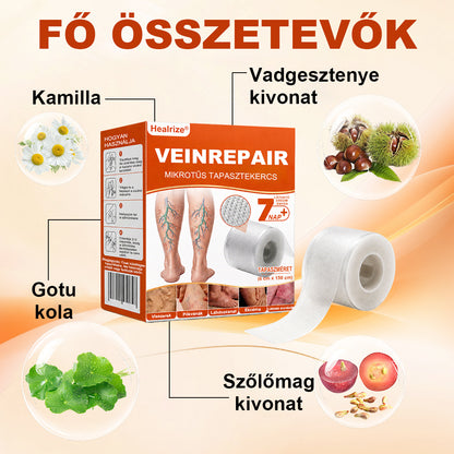 🦵 Healrize® VeinRepair Mikrotűs Tapsztekercs – 🔥 Célzott Ápolás Visszerekre, Duzzadt és Nehéz Lábakra⭐