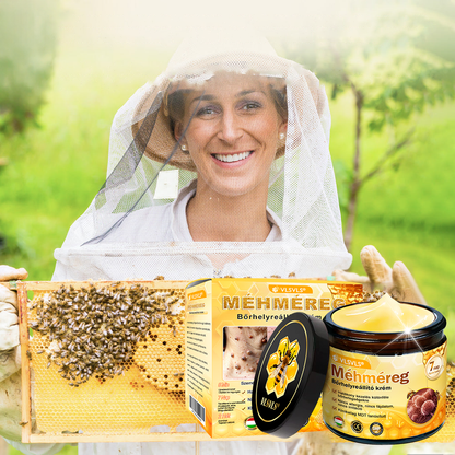 🔥🐝 VLSVLS® Méhméreg Bőrhelyreállító Krém | Teljeskörű Bőrregenerálás | Ekcéma, Pikkelysömör, Rosacea, Szemölcsök & Hegek Ellen | Gyors Hatás 5 Nap Alatt | 100% Természetes & Nem Invazív Megoldás 💯✨