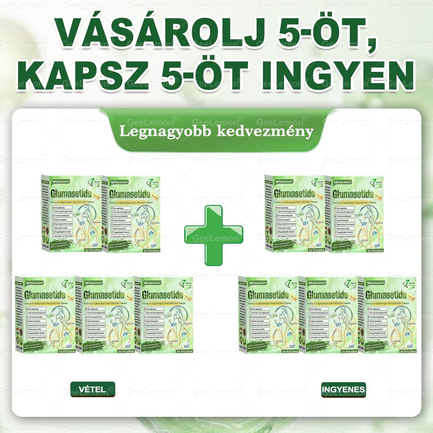 𝐆𝐞𝑒𝐿𝑒𝐦𝐨𝐧® Glumasetide 8 az 1-ben Karcsú és Egészséges Nano Mikrotűs Tapasz (👩🏻‍⚕️ KÜLÖNLEGES KIÁRUSÍTÁS – UTOLSÓ NAP | 80 % KEDVEZMÉNY 🔥)